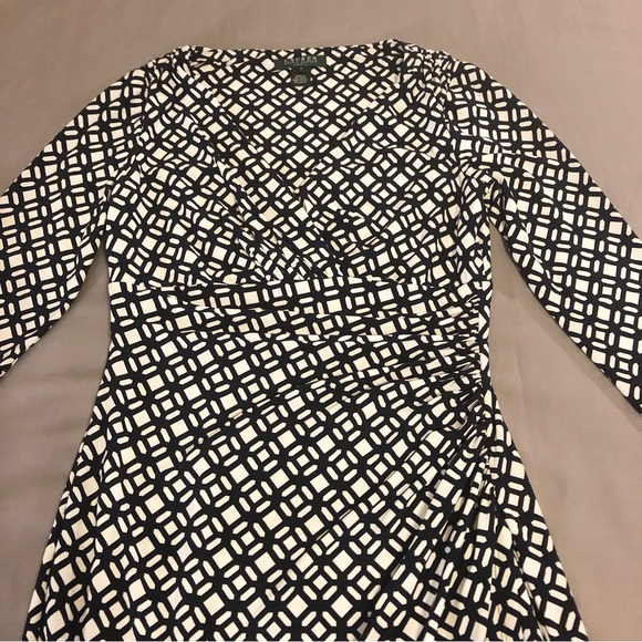 Lauren Ralph Lauren Geometric Print Dress Size 4 - Picture 2 of 5
